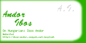 andor ibos business card